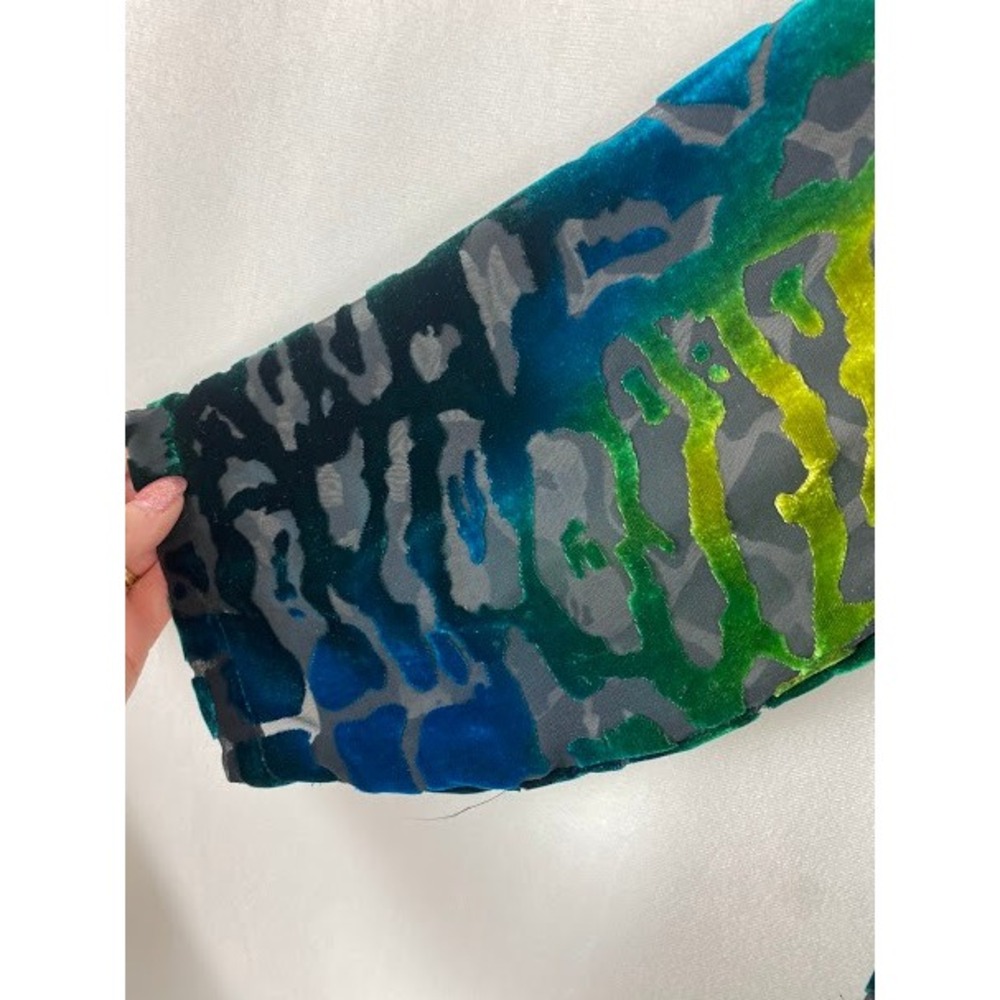 Draper's & Damons Burnout Velvet‎  Boho Chic Abstract Long Sleeve KimomoL - Picture 7 of 16